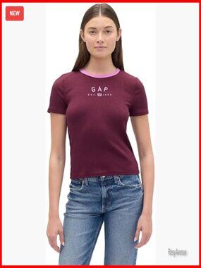 Ribbed Crewneck Tee, Regular Fit, 100% Cotton, Short Sleeve T-Shirt